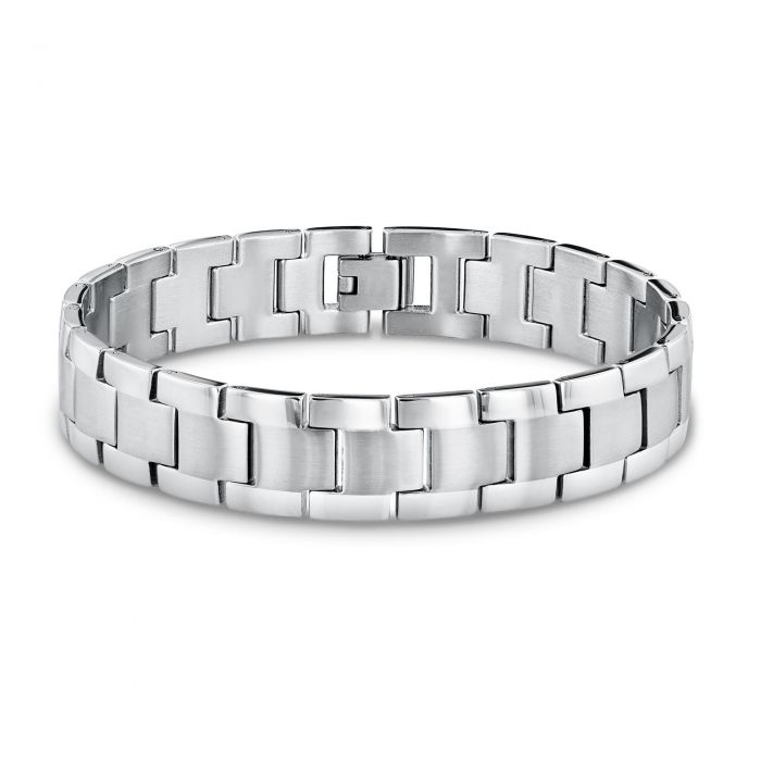 Men S Stainless Steel Link Bracelet Reeds Jewelers Men S Stainless Steel Link Bracelet