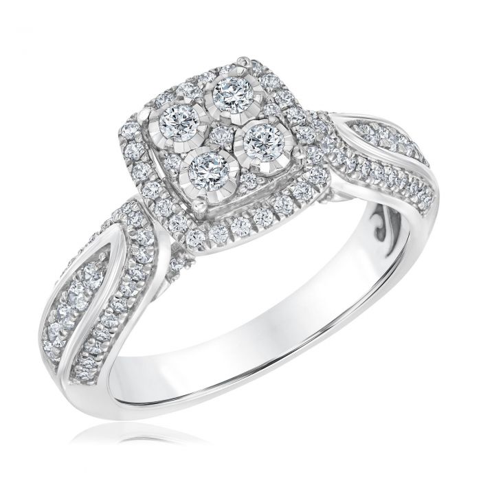 MultiTop Miracle Plated Diamond Engagement Ring 3/4ctw REEDS Jewelers