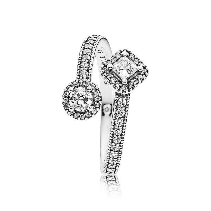 Pandora Abstract Elegance Ring Clear Cubic Zirconia Reeds Jewelers
