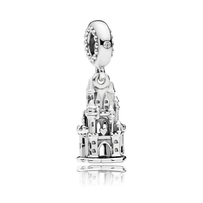 Pandora Regal Castle Dangle Charm, Clear Cubic Zirconia | REEDS Jewelers