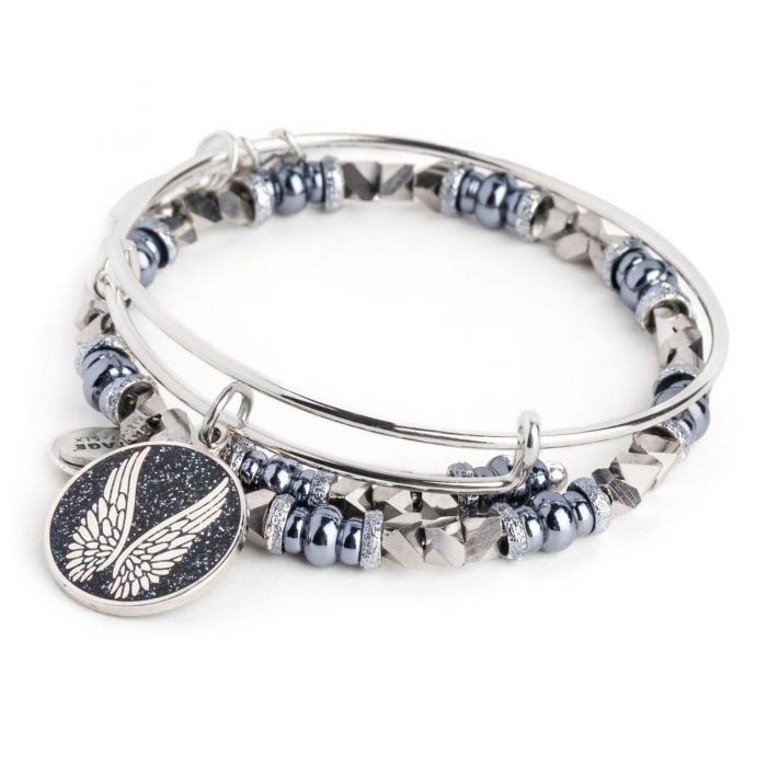 Guardian Angel over Heart Healing Hand Affirmation Link Bracelet