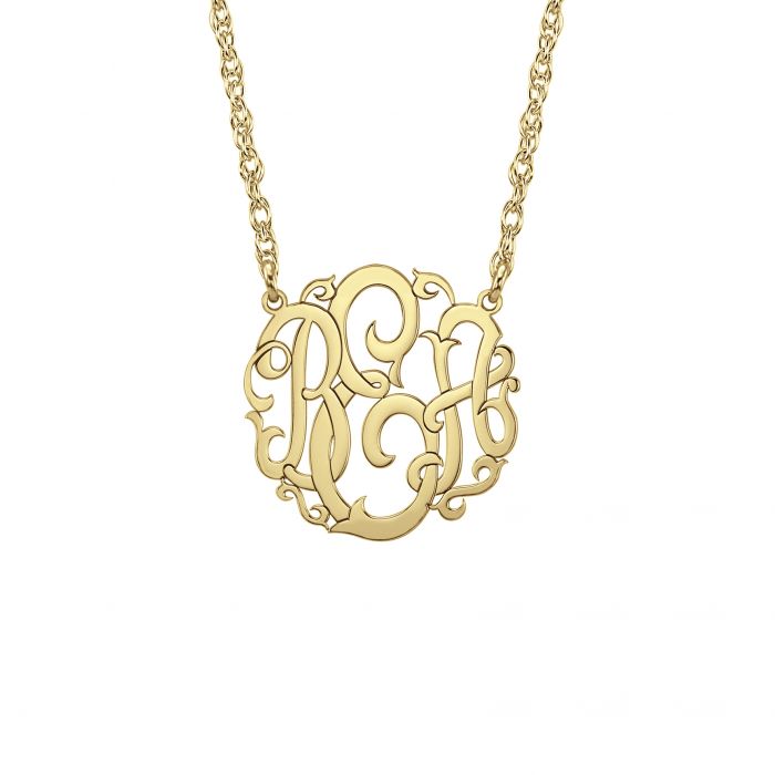 Alison and Ivy Rose Monogram Necklace 15mm | REEDS Jewelers