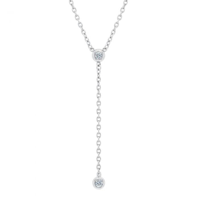 Sterling Silver Diamond Y Necklace 1 10ctw Reeds Jewelers Sterling Silver Diamond Y Necklace 1