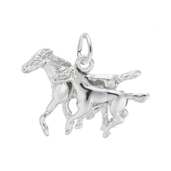 925 Sterling Silver Standing Horse Charm
