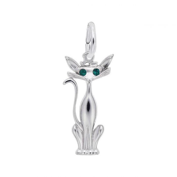 Sterling Silver Siamese Cat Charm Reeds Jewelers
