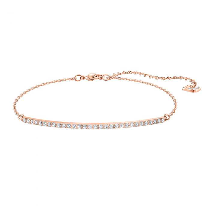 Swarovski Crystal Only Line Rose Gold-Tone Bracelet | REEDS Jewelers