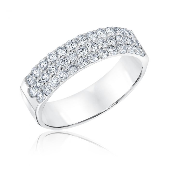 Three Row Diamond Anniversary Band 3/4ctw REEDS Jewelers