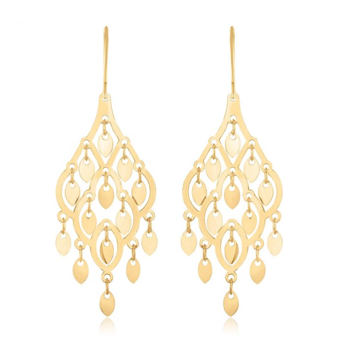 Yellow Gold Chandelier Drop Earrings | REEDS Jewelers