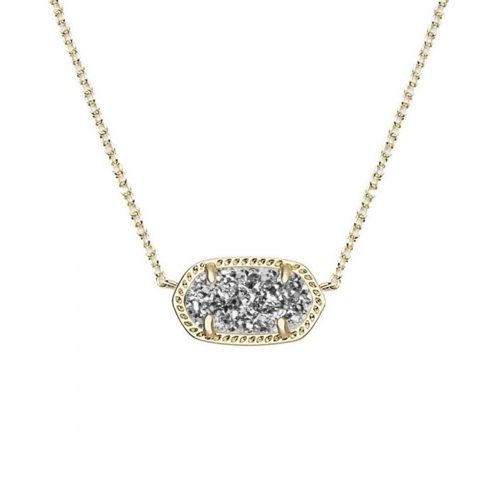 Kendra Scott Elisa Pendant Necklace In Platinum Drusy Item Kendra Scott Elisa Pendant Necklace In Platinum Drusy Item 19439827 Reeds Jewelers