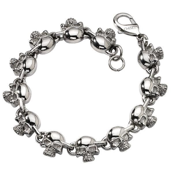 Men S Stainless Steel Skull Bracelet Item Srb353 8 Reeds Jewelers Men S Stainless Steel Skull Bracelet