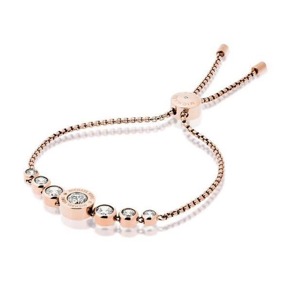 Michael Kors Rose Gold Tone Crystal Bolo Bracelet Item 19647619 Michael Kors Rose Gold Tone Crystal Bolo Bracelet