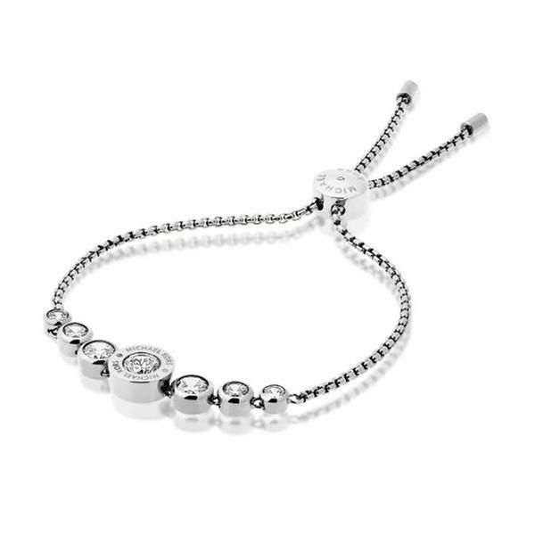 Michael Kors Silver Tone Crystal Bolo Bracelet Item 19647601 Michael Kors Silver Tone Crystal Bolo Bracelet