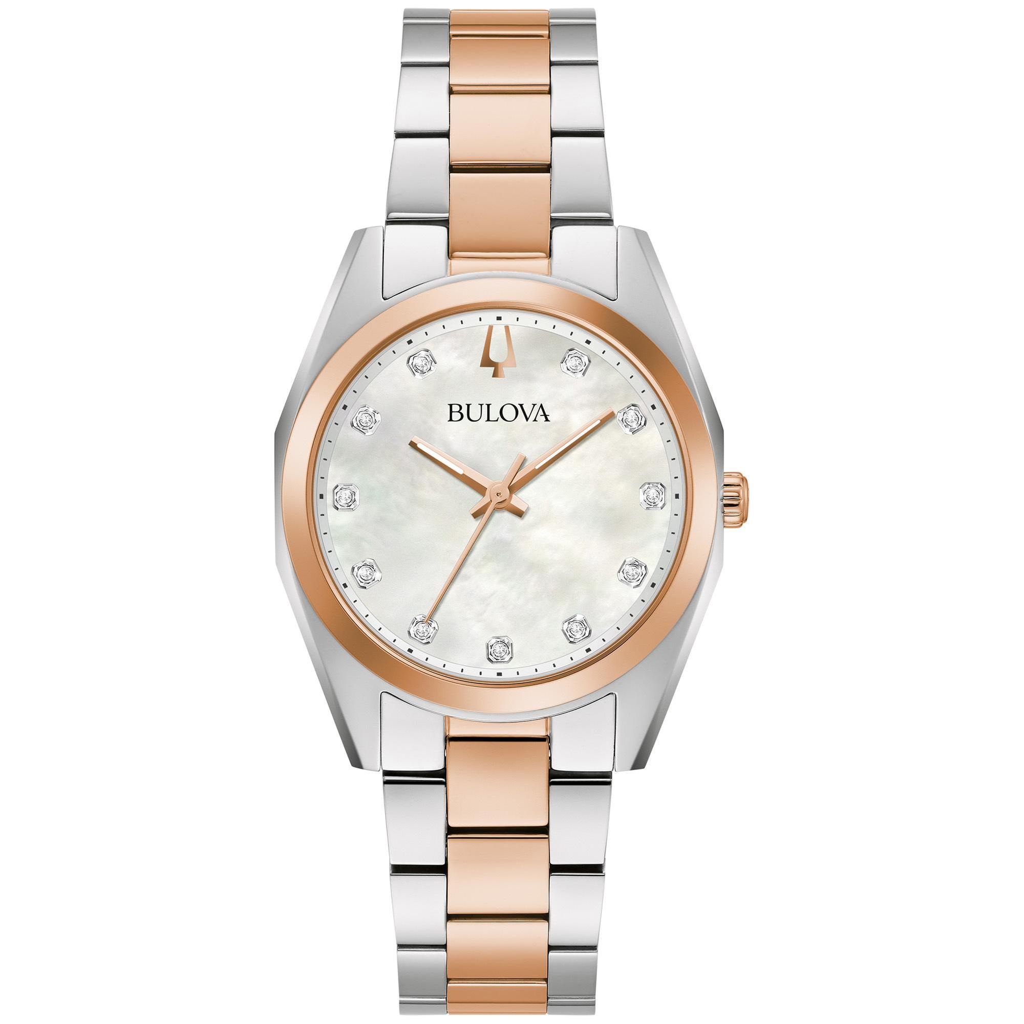 Ladies' Bulova Rubaiyat Diamond Two-Tone Stainless Steel Watch 