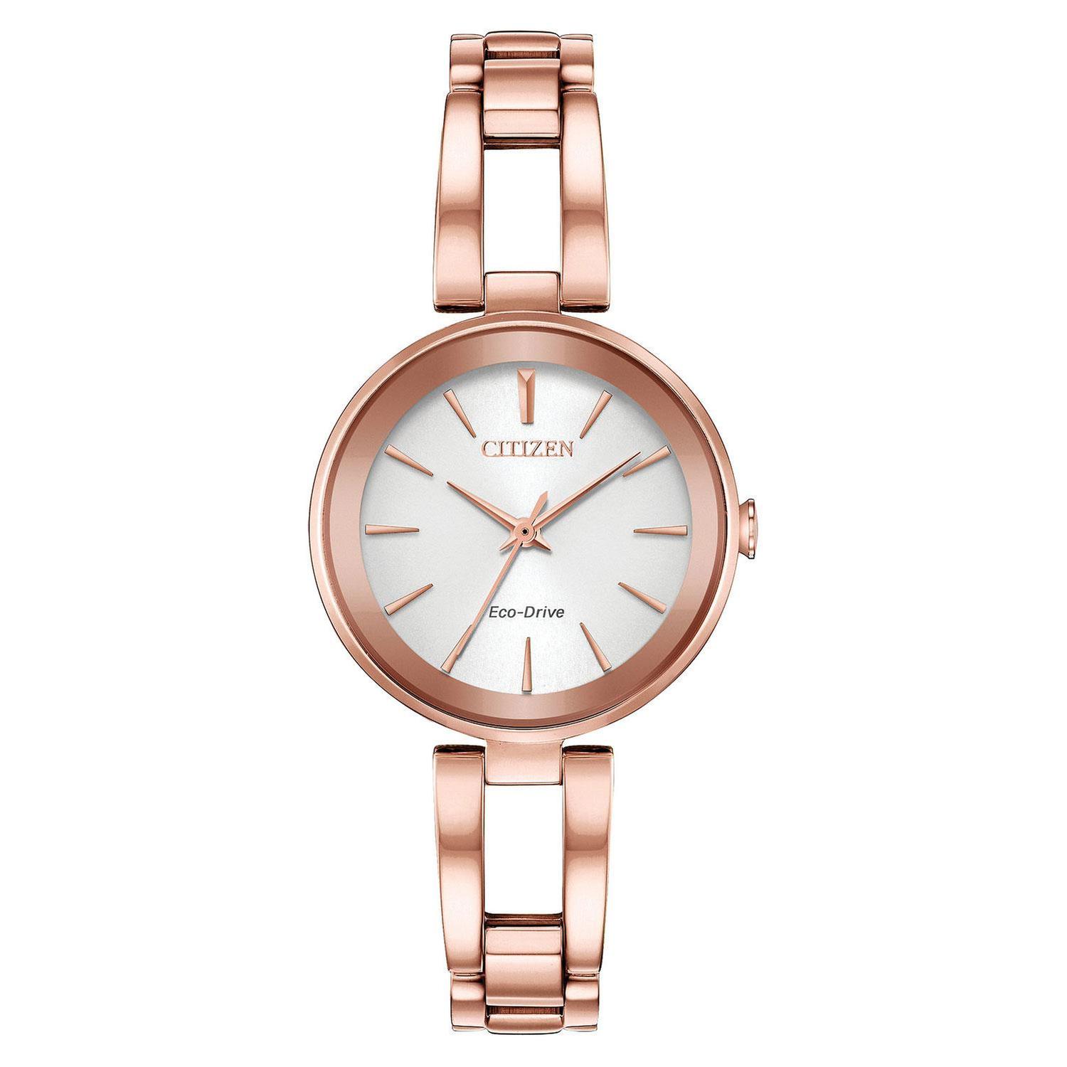 Citizen Eco Drive Axiom 28mm Pink Gold Stainless Steel Case Pink Gold Stainless Steel Bangle Strap Em0633 53a For Sale Online Ebay