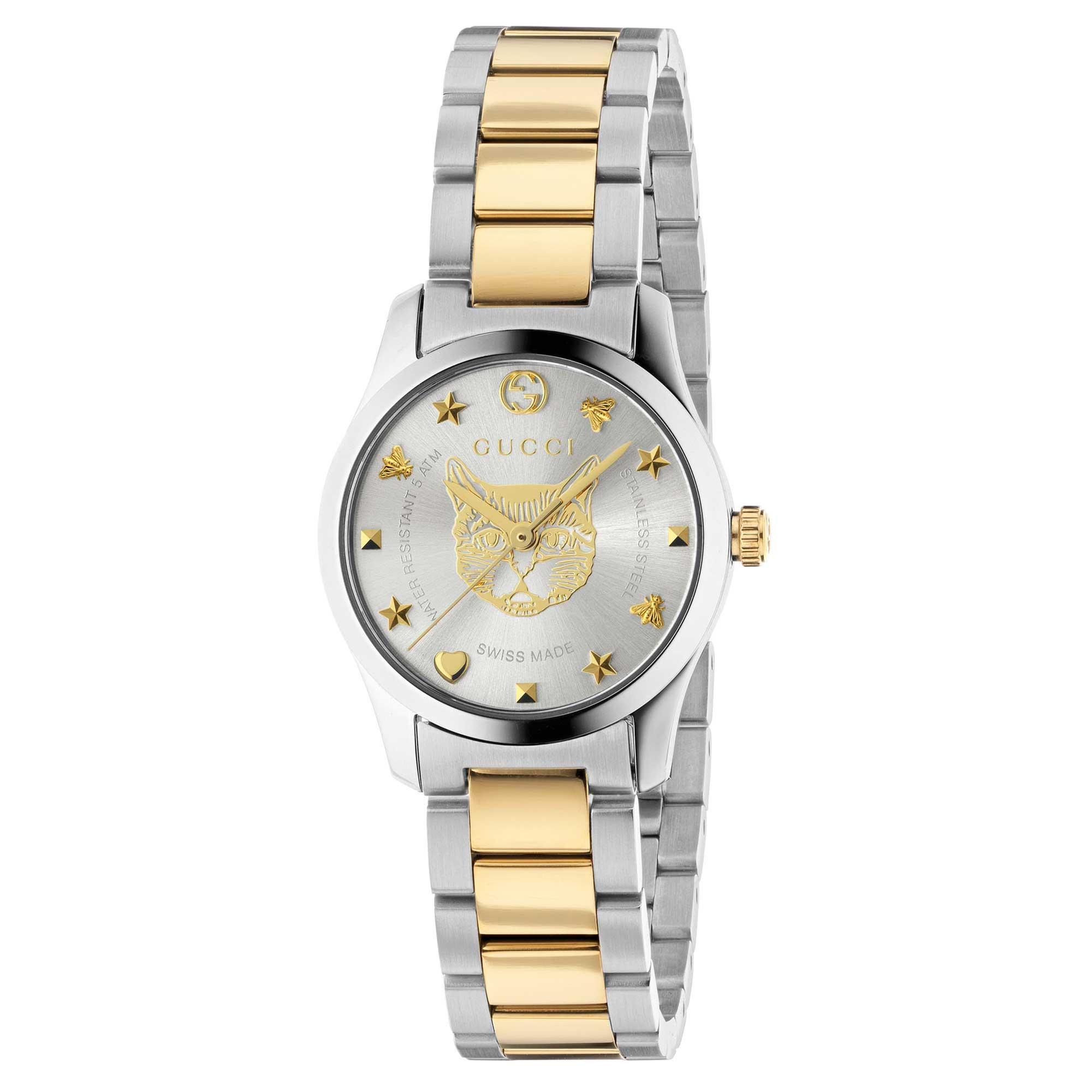 Two tone watch gucci