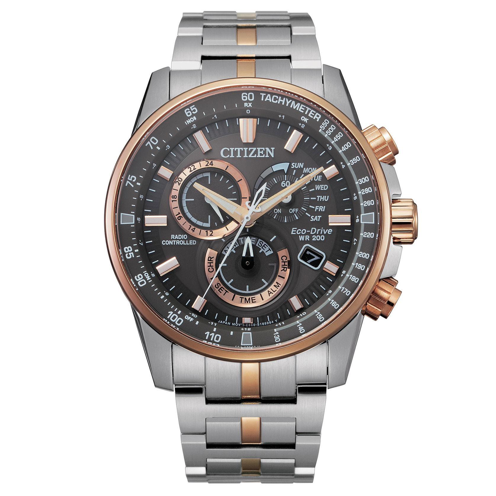 Men s Citizen Eco Drive PCAT Perpetual Chrono A T Two Tone Watch CB5886 Men s Citizen Eco Drive PCAT Perpetual Chrono A T Two Tone Watch CB5886