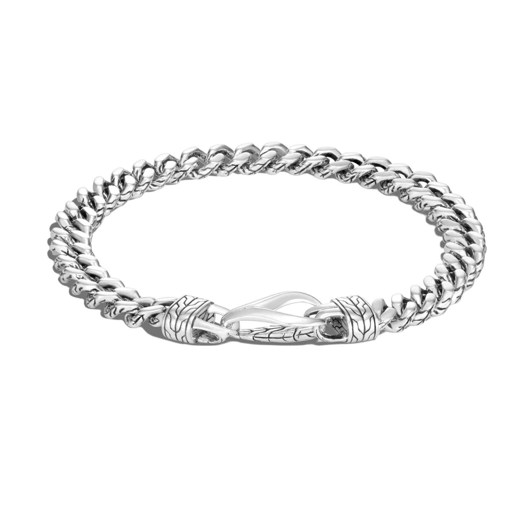 Men's Gucci Sterling Silver Ghost Motif ID Chain Bracelet | REEDS 