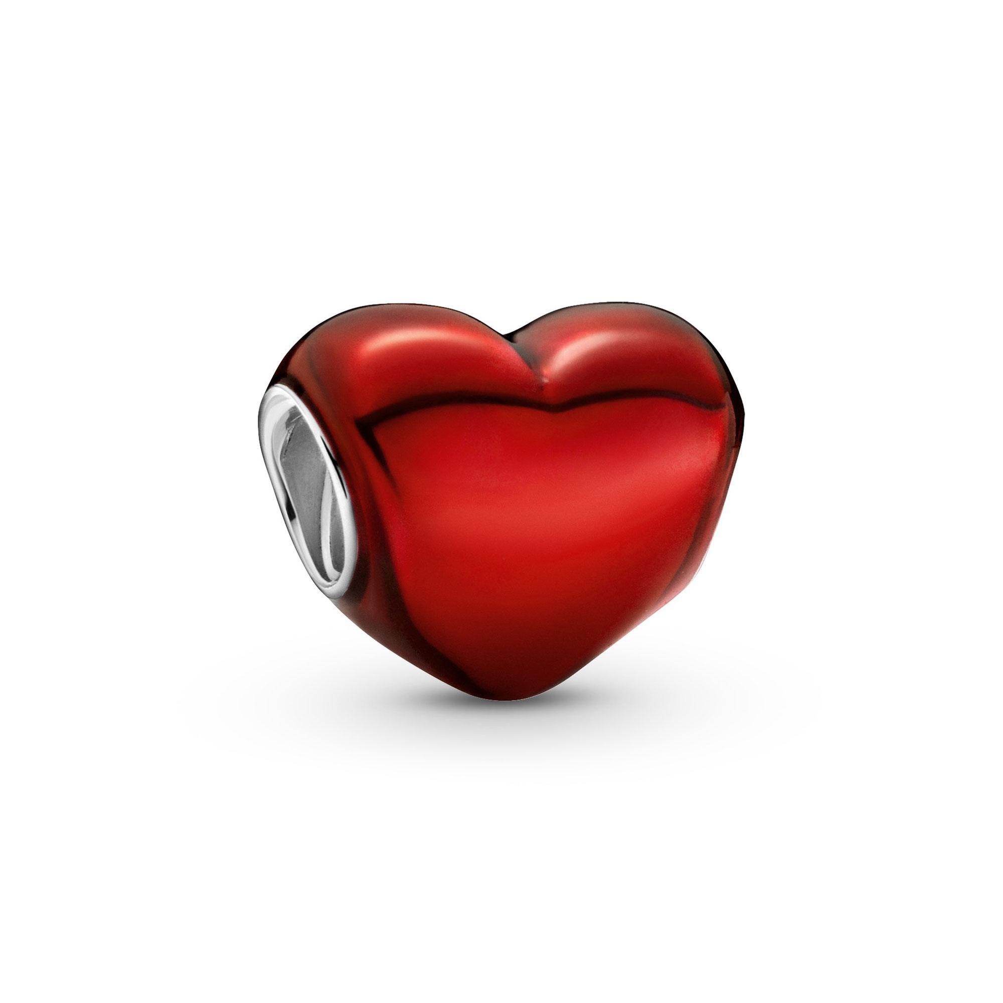 Pandora Metallic Pink Heart Charm 