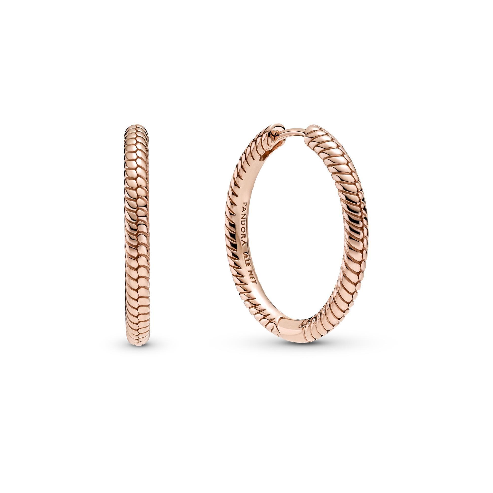 Pandora Asymmetric Heart Hoop Earrings 