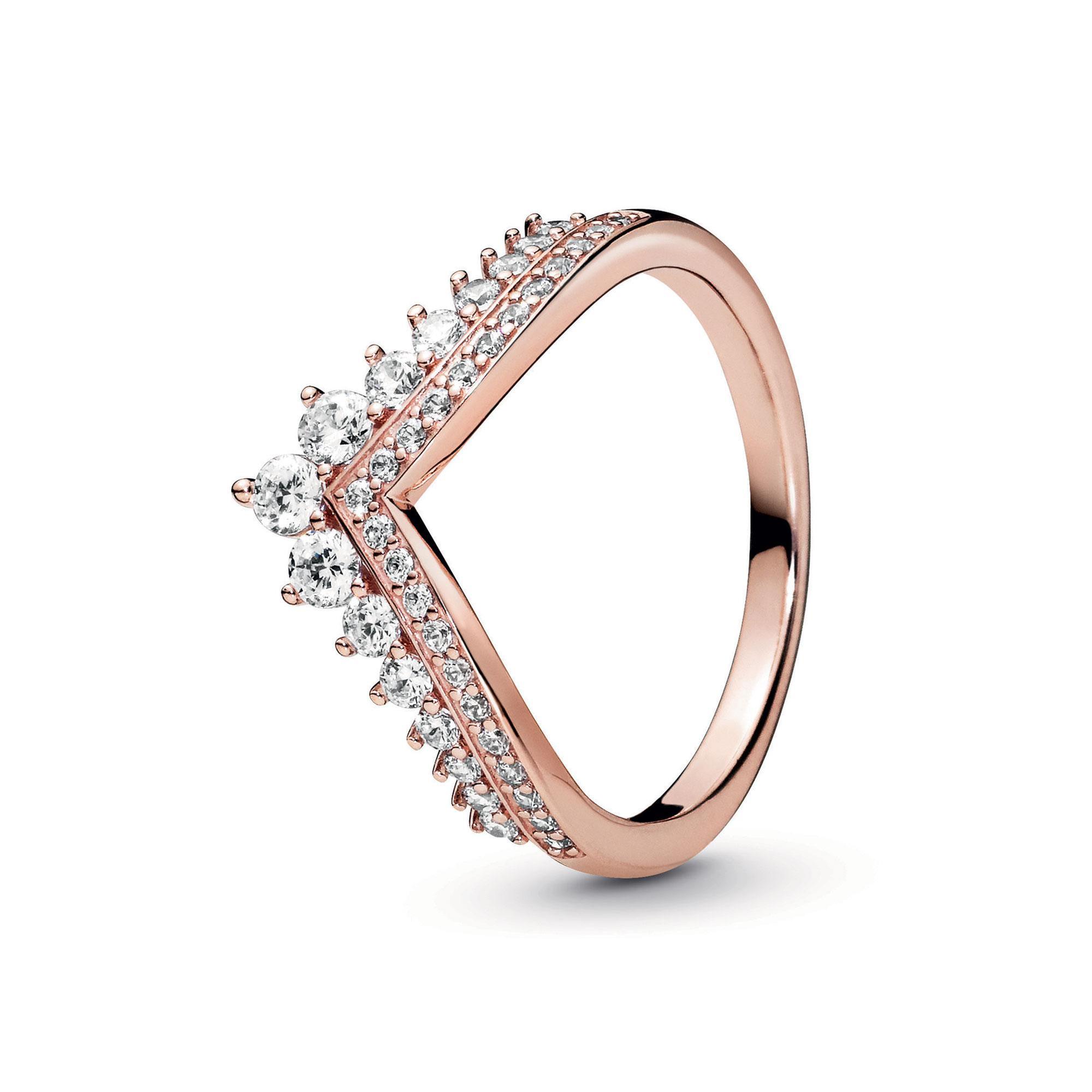 Gemmart Genuine Sparkling Ring rose gold engagement Ring 