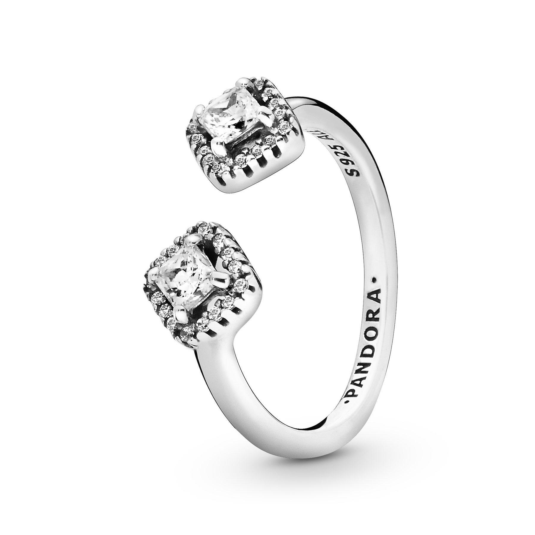 Pandora Square Sparkle Open Ring | REEDS Jewelers
