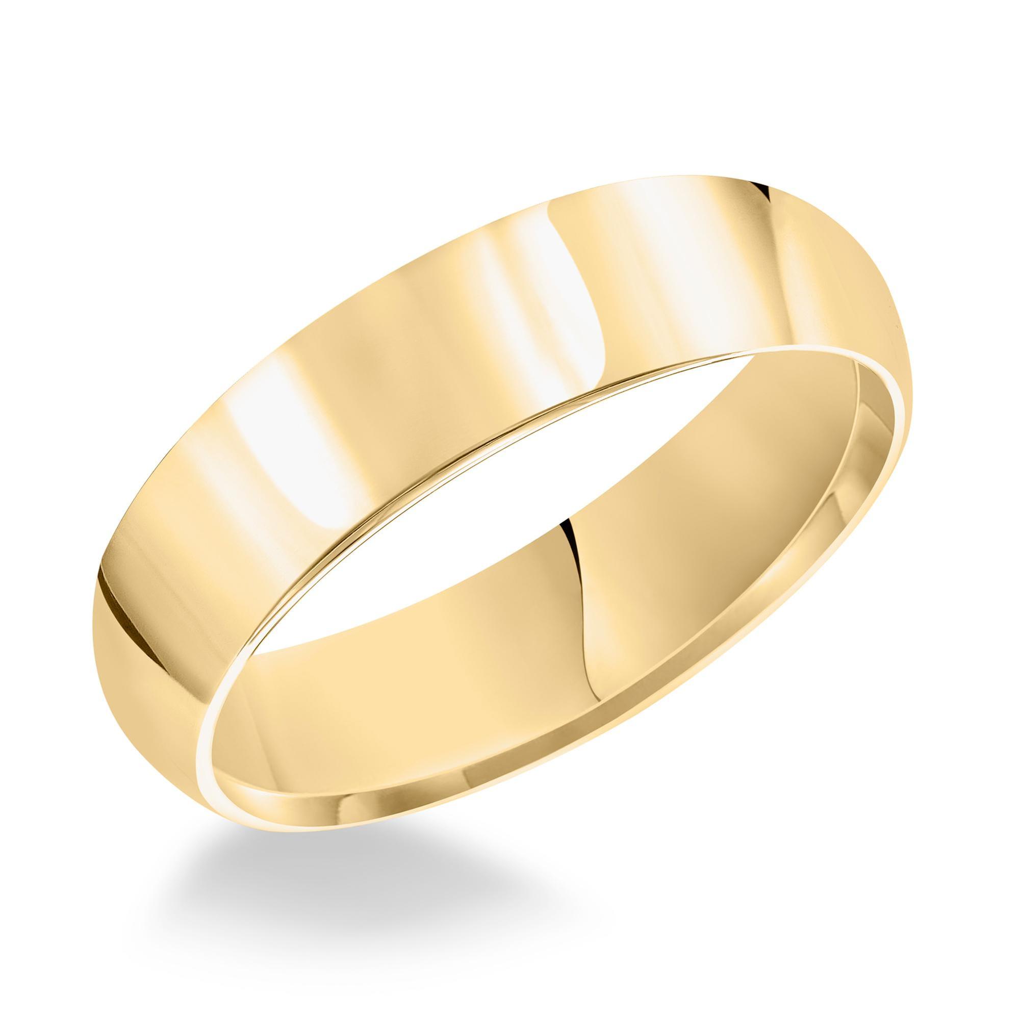 Paradise Jewelers 14K Solid Yellow Gold 3MM Plain Regular Fit Wedding Band
