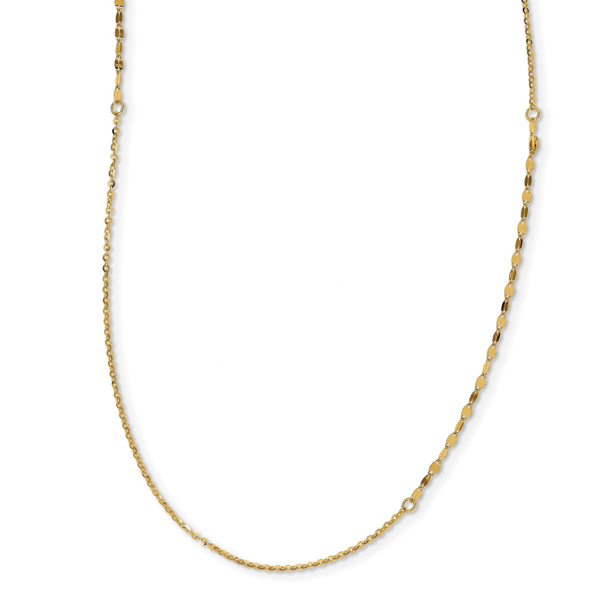 Paradise Jewelers 14K Solid White Gold 2.7mm Double Link Hollow Rope Chain Lobster Clasp Paradise Jewelers 14K Solid White Gold 2.7mm Double Link Hollow Rope Chain Lobster Clasp