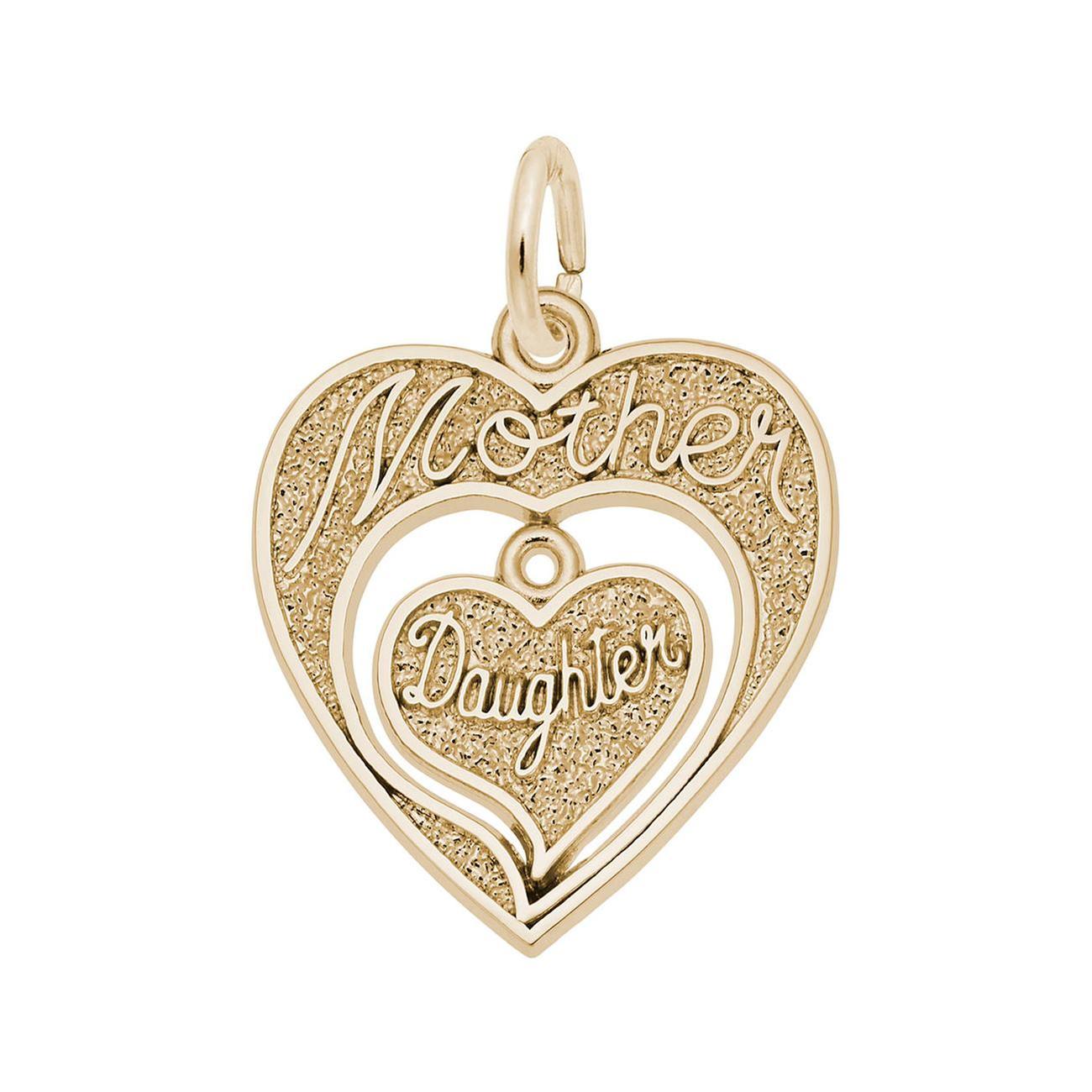 Gold-Plated Mother Daughter Hearts 