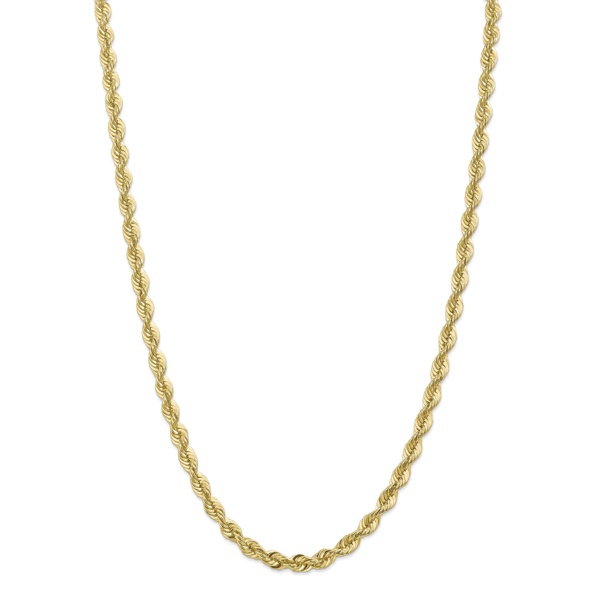 Paradise Jewelers 14K Solid White Gold 2.7mm Double Link Hollow Rope Chain Lobster Clasp Paradise Jewelers 14K Solid White Gold 2.7mm Double Link Hollow Rope Chain Lobster Clasp