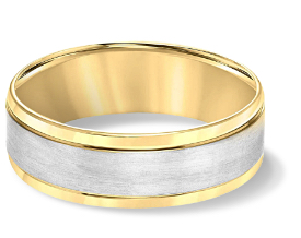 REEDS Two Toned Wedding Bands Mens