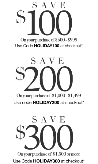 Save $100, Save $200, Save $300 tiered offer